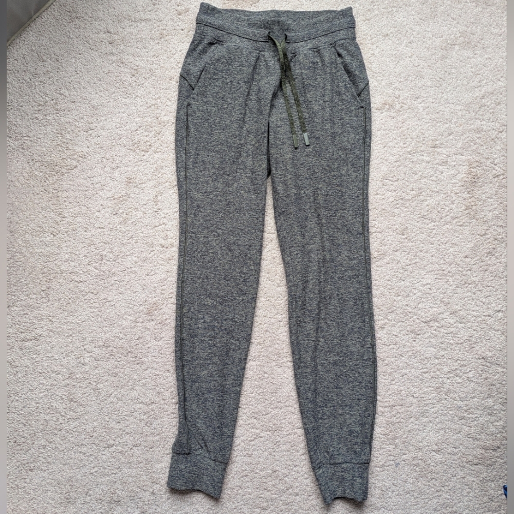 lululemon Warm Down Green Heathered Joggers Size 4